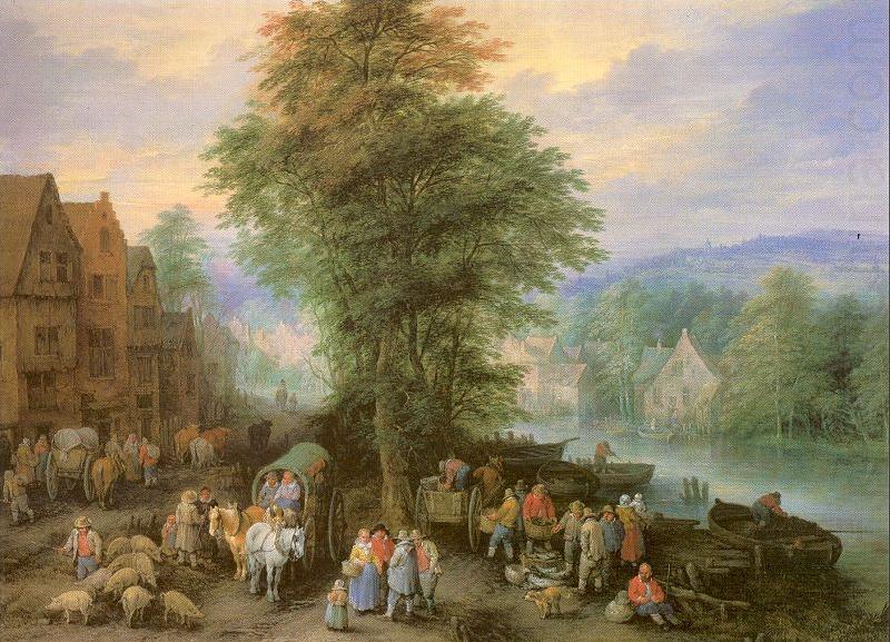 Michau, Theobald Peasants at the Market china oil painting image